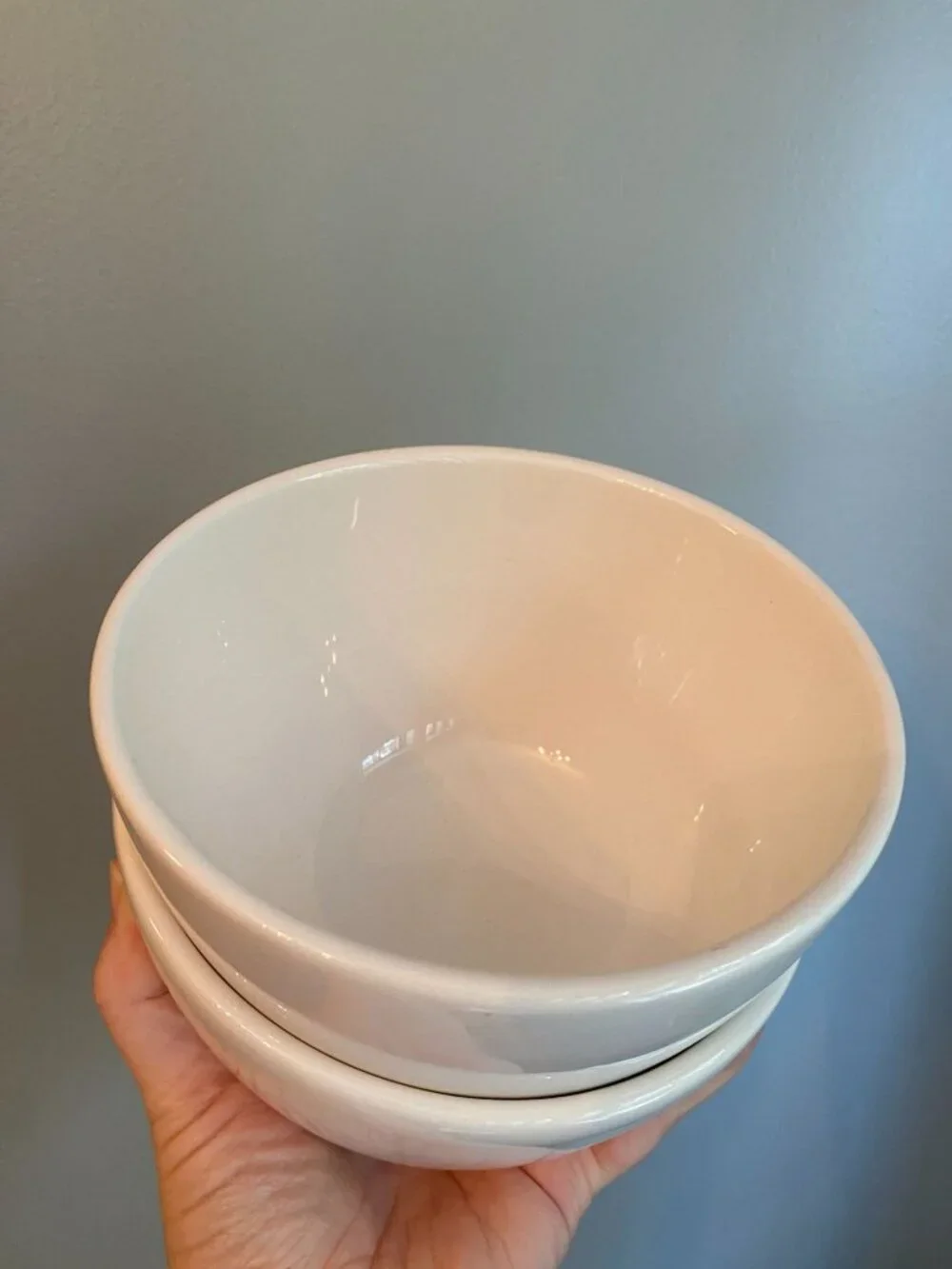 Pottery Barn Sausalito Blanca White Bowls Set Of 2 Microwave & Dishwasher Safe